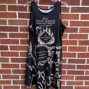 Harry Potter Marauder’s Map Dress Size L